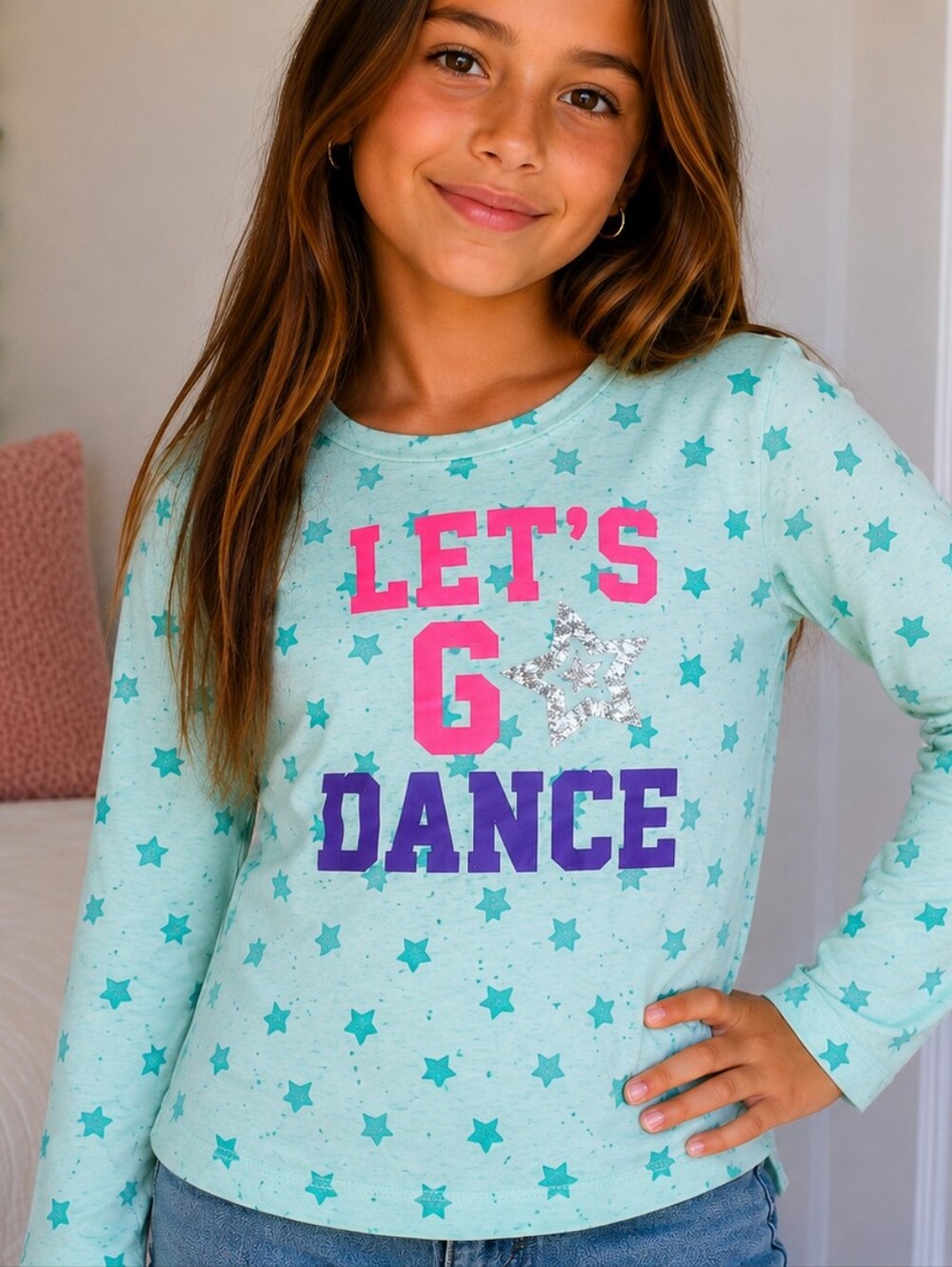 Size 14 Girls Long sleeve Dance Tee